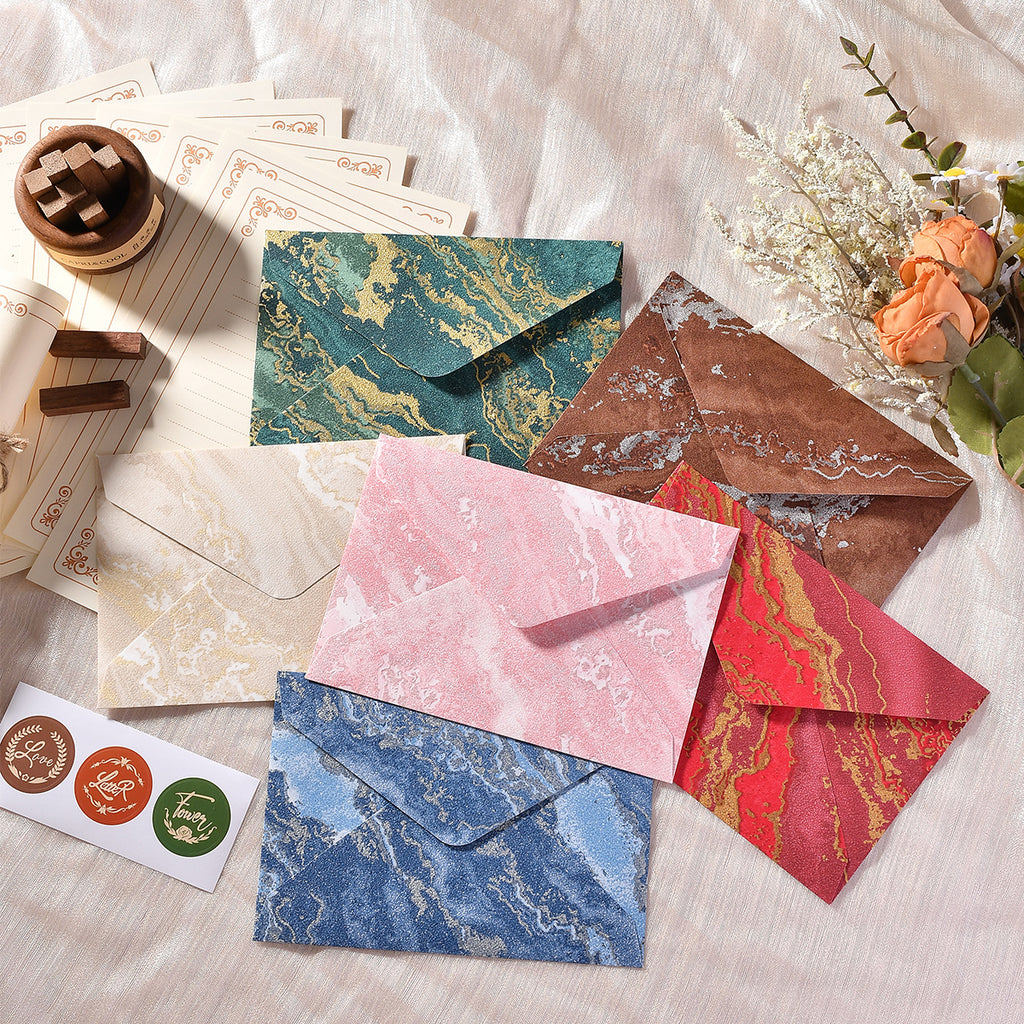 Vintage Gilded Embossed Specialty Paper Stationery Set, Chinese Style Love Letter Envelopes, Wax Seal Envelopes, Invitations & Postcards