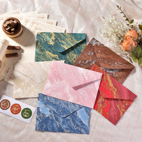 Vintage Gilded Embossed Specialty Paper Stationery Set, Chinese Style Love Letter Envelopes, Wax Seal Envelopes, Invitations & Postcards